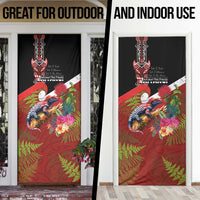 Aotearoa Toitu Te Tiriti Door Cover Waitangi-Honour The Treaty NZ Tuatara and Plants LT03 - Polynesian Pride