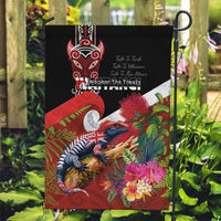 Aotearoa Toitu Te Tiriti Garden Flag Waitangi-Honour The Treaty NZ Tuatara and Plants LT03 Garden Flag Multicolor - Polynesian Pride