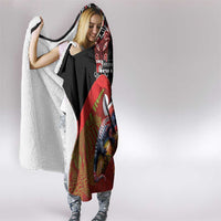 Aotearoa Toitu Te Tiriti Hooded Blanket Waitangi-Honour The Treaty NZ Tuatara and Plants LT03 - Polynesian Pride