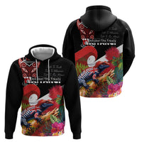 Aotearoa Toitu Te Tiriti Hoodie Waitangi-Honour The Treaty NZ Tuatara and Plants LT03 - Polynesian Pride