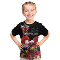 Aotearoa Toitu Te Tiriti Kid T Shirt Waitangi-Honour The Treaty NZ Tuatara and Plants LT03 Multicolor - Polynesian Pride