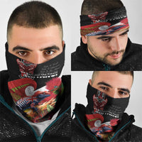 Aotearoa Toitu Te Tiriti Neck Gaiter Waitangi-Honour The Treaty NZ Tuatara and Plants LT03 - Polynesian Pride