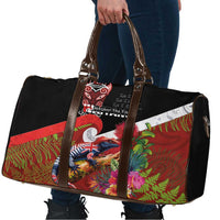 Aotearoa Toitu Te Tiriti Travel Bag Waitangi-Honour The Treaty NZ Tuatara and Plants LT03 - Polynesian Pride
