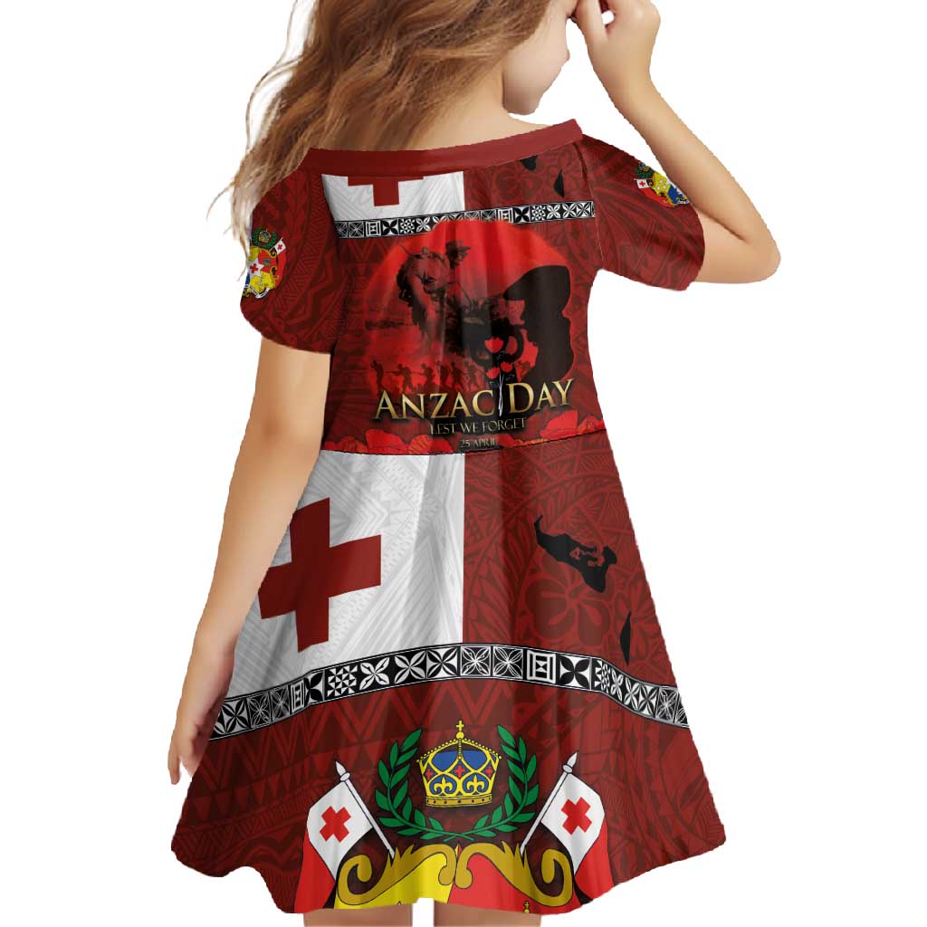 Tonga ANZAC Day Family Matching Mermaid Dress and Hawaiian Shirt Gallipoli Lest We Forget Ngatu Art Tribal LT03 - Polynesian Pride