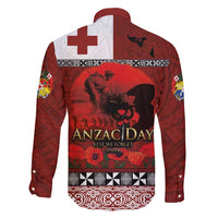 Tonga ANZAC Day Family Matching Mermaid Dress and Hawaiian Shirt Gallipoli Lest We Forget Ngatu Art Tribal LT03 - Polynesian Pride