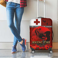 Tonga ANZAC Day Luggage Cover Gallipoli Lest We Forget Ngatu Art Tribal
