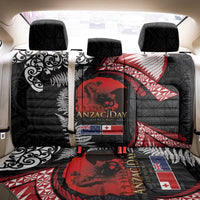 Tonga and New Zealand ANZAC Day Back Car Seat Cover Gallipoli Lest We Forget Ngatu Art Tribal and Maori Tattoo with Fern LT03 - Polynesian Pride