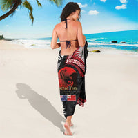 Tonga and New Zealand ANZAC Day Sarong Gallipoli Lest We Forget Ngatu Art Tribal and Maori Tattoo with Fern LT03 - Polynesian Pride