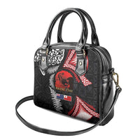 Tonga and New Zealand ANZAC Day Shoulder Handbag Gallipoli Lest We Forget Ngatu Art Tribal and Maori Tattoo with Fern LT03 - Polynesian Pride