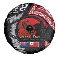 Tonga and New Zealand ANZAC Day Spare Tire Cover Gallipoli Lest We Forget Ngatu Art Tribal and Maori Tattoo with Fern LT03 - Polynesian Pride