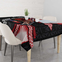 Tonga and New Zealand ANZAC Day Tablecloth Gallipoli Lest We Forget Ngatu Art Tribal and Maori Tattoo with Fern LT03 - Polynesian Pride