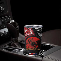 Tonga and New Zealand ANZAC Day Tumbler Cup Gallipoli Lest We Forget-Ngatu Art Tribal and Maori Tattoo with Fern LT03 - Polynesian Pride