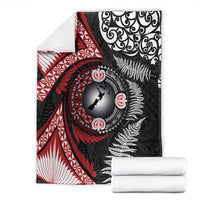 Tonga and New Zealand Together Blanket Ngatu Art Tribal Maori Tattoo and Silver Fern LT03 - Polynesian Pride