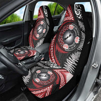 Tonga and New Zealand Together Car Seat Cover Ngatu Art Tribal Maori Tattoo and Silver Fern LT03 - Polynesian Pride