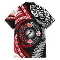 Tonga and New Zealand Together Family Matching Short Sleeve Bodycon Dress and Hawaiian Shirt Ngatu Art Tribal Maori Tattoo and Silver Fern LT03 - Polynesian Pride