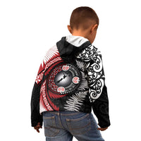 Tonga and New Zealand Together Kid Hoodie Ngatu Art Tribal Maori Tattoo and Silver Fern LT03 - Polynesian Pride