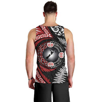 Tonga and New Zealand Together Men Tank Top Ngatu Art Tribal Maori Tattoo and Silver Fern LT03 - Polynesian Pride