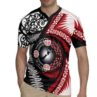 Tonga and New Zealand Together Rugby Jersey Ngatu Art Tribal Maori Tattoo and Silver Fern LT03 - Polynesian Pride