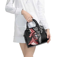 Tonga and New Zealand Together Shoulder Handbag Ngatu Art Tribal Maori Tattoo and Silver Fern LT03 - Polynesian Pride
