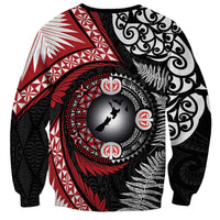Tonga and New Zealand Together Sweatshirt Ngatu Art Tribal Maori Tattoo and Silver Fern LT03 - Polynesian Pride