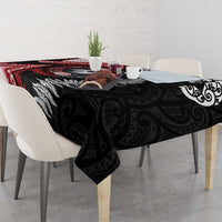 Tonga and New Zealand Together Tablecloth Ngatu Art Tribal Maori Tattoo and Silver Fern LT03 - Polynesian Pride