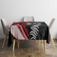 Tonga and New Zealand Together Tablecloth Ngatu Art Tribal Maori Tattoo and Silver Fern LT03 - Polynesian Pride