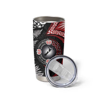 Tonga and New Zealand Together Tumbler Cup Ngatu Art Tribal-Maori Tattoo and Silver Fern LT03 - Polynesian Pride