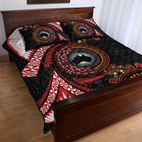 Tonga and Australia Together Quilt Bed Set Ngatu Art Tribal Aboriginal Tattoo Pattern LT03 - Polynesian Pride
