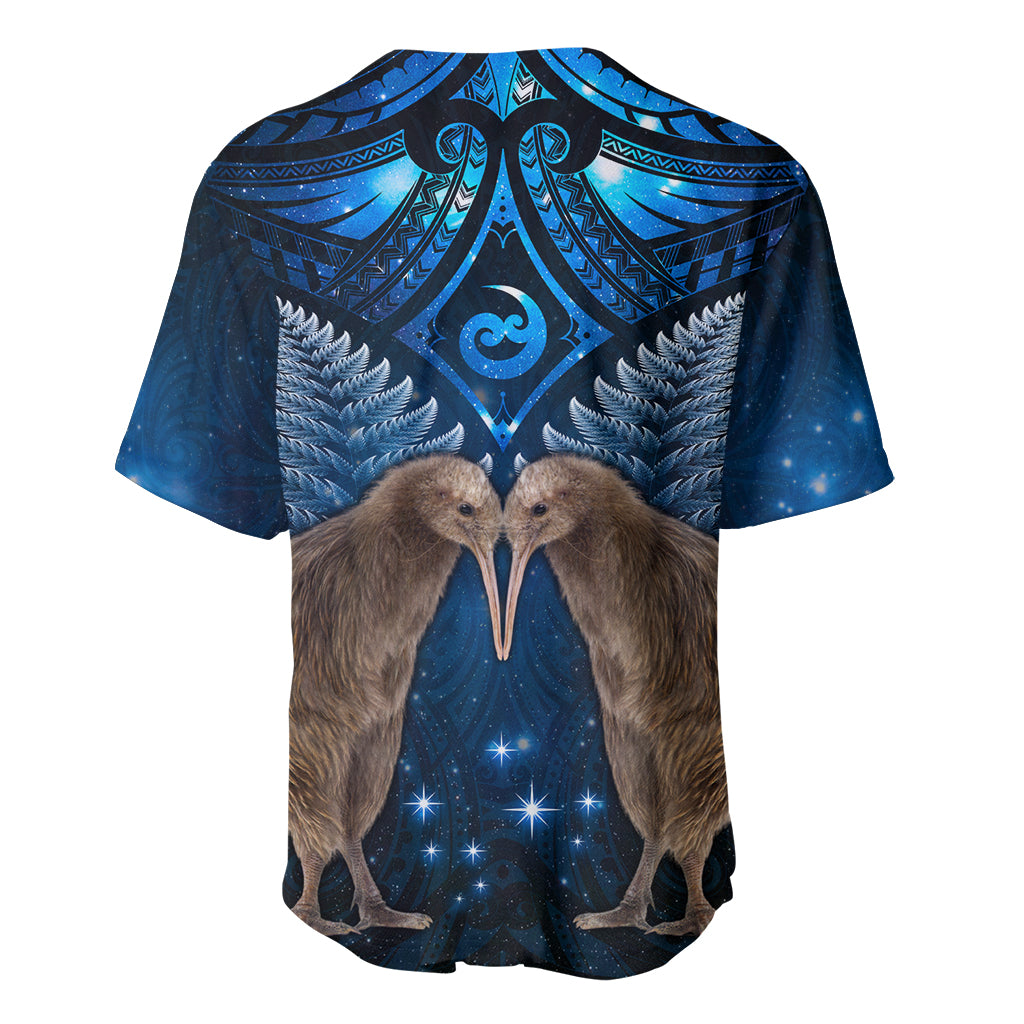 New Zealand Maori Matariki Baseball Jersey Hongi Kiwi Bird and Silver Fern LT03 - Polynesian Pride