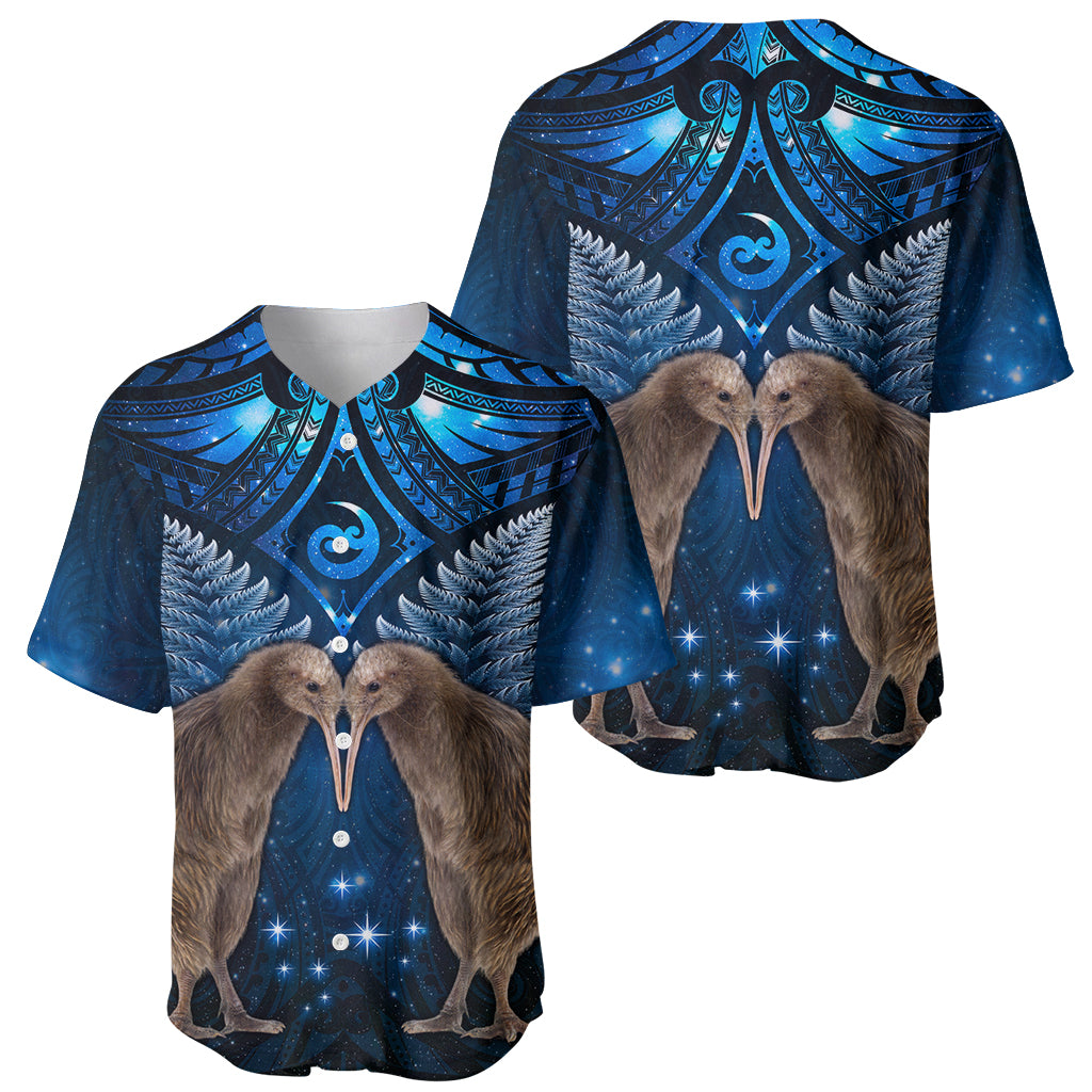 New Zealand Maori Matariki Baseball Jersey Hongi Kiwi Bird and Silver Fern LT03 - Polynesian Pride