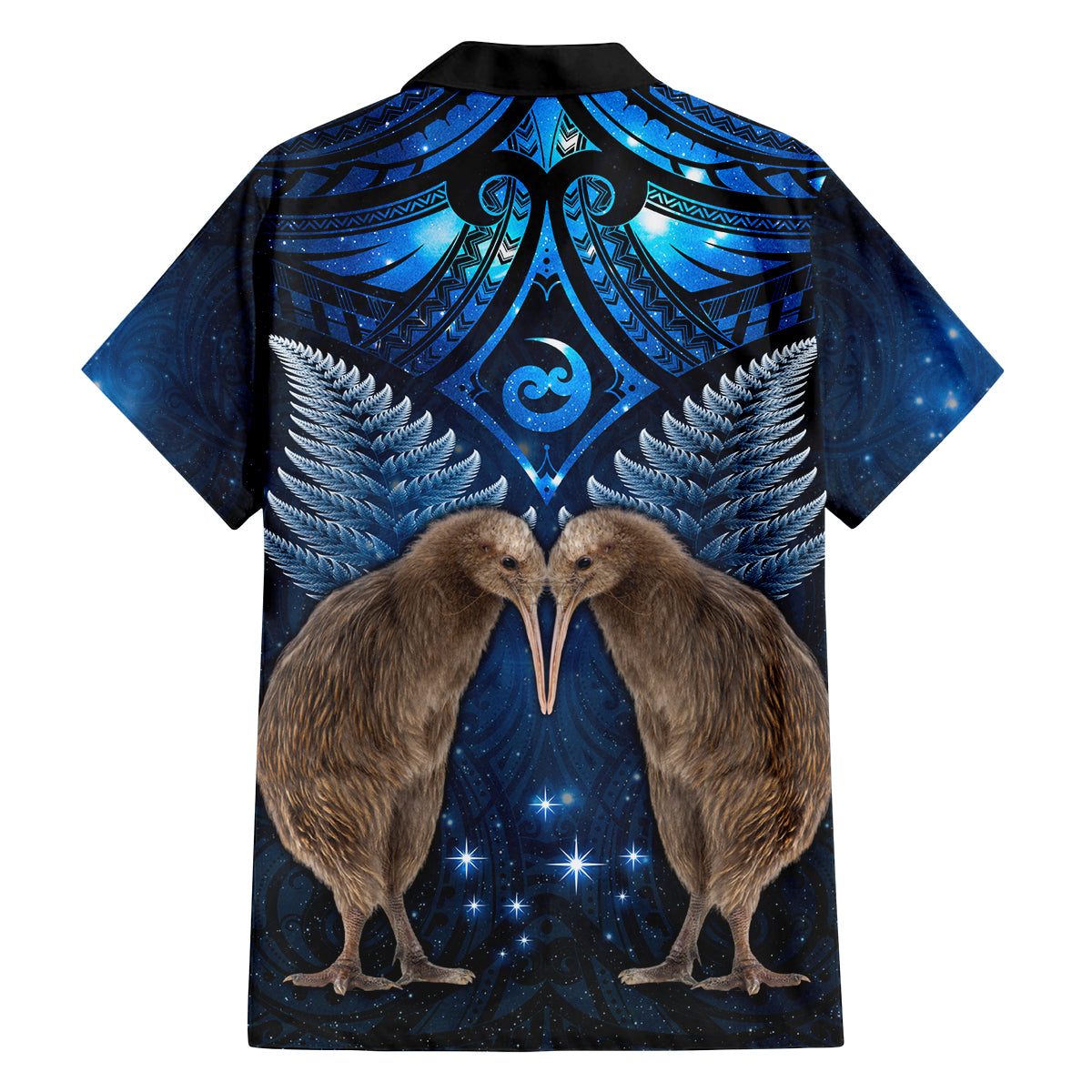New Zealand Maori Matariki Family Matching Puletasi and Hawaiian Shirt Hongi Kiwi Bird and Silver Fern LT03 - Polynesian Pride