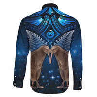New Zealand Maori Matariki Family Matching Tank Maxi Dress and Hawaiian Shirt Hongi Kiwi Bird and Silver Fern LT03 - Polynesian Pride