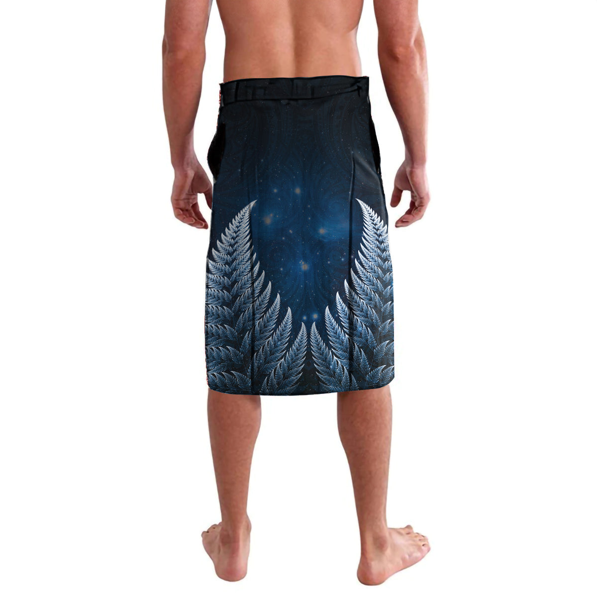 New Zealand Maori Matariki Lavalava Hongi Kiwi Bird and Silver Fern LT03 - Polynesian Pride