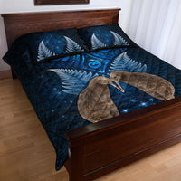 New Zealand Maori Matariki Quilt Bed Set Hongi Kiwi Bird and Silver Fern LT03