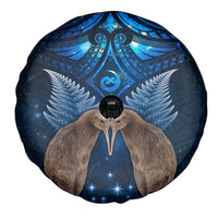 New Zealand Maori Matariki Spare Tire Cover Hongi Kiwi Bird and Silver Fern LT03 - Polynesian Pride
