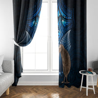 New Zealand Maori Matariki Window Curtain Hongi Kiwi Bird and Silver Fern LT03 - Polynesian Pride