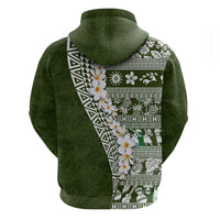 Hawaii Plumeria Tribal Vintage Hoodie Special Green LT03 - Polynesian Pride