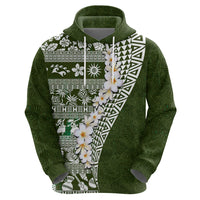 Hawaii Plumeria Tribal Vintage Hoodie Special Green LT03 - Polynesian Pride