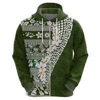 Hawaii Plumeria Tribal Vintage Hoodie Special Green LT03 - Polynesian Pride
