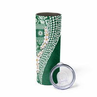Hawaii Plumeria Tribal Vintage Skinny Tumbler Special Green LT03 - Polynesian Pride