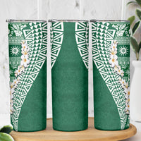 Hawaii Plumeria Tribal Vintage Skinny Tumbler Special Green LT03 - Polynesian Pride