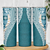 Hawaii Plumeria Tribal Vintage Skinny Tumbler Special Turquoise LT03 - Polynesian Pride