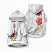 Hawaiian Plumeria and Hibiscus Pet Hoodie