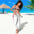 Hawaiian Plumeria and Hibiscus Sarong White Mode