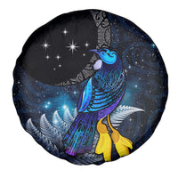 New Zealand Tui Bird Matariki Spare Tire Cover Galaxy Fern With Maori Pattern LT03 - Polynesian Pride