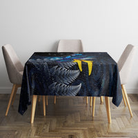 New Zealand Tui Bird Matariki Tablecloth Galaxy Fern With Maori Pattern LT03 - Polynesian Pride