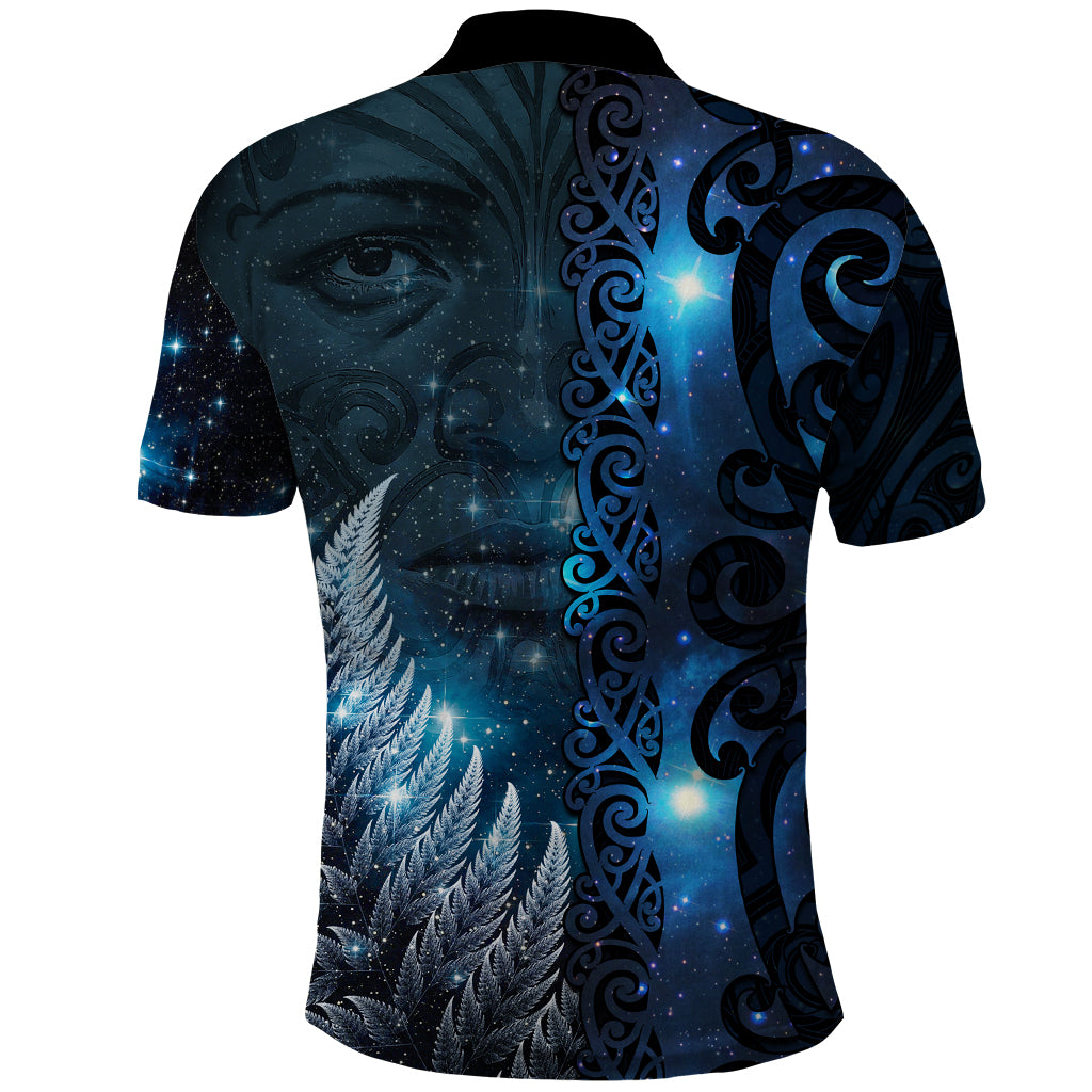 New Zealand Matariki Polo Shirt The Tribal Maori Face and Silver Fern LT03 - Polynesian Pride