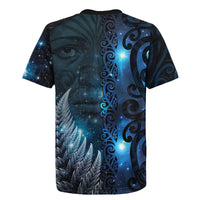 New Zealand Matariki Rugby Jersey The Tribal Maori Face and Silver Fern LT03 - Polynesian Pride