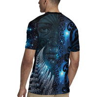 New Zealand Matariki Rugby Jersey The Tribal Maori Face and Silver Fern LT03 - Polynesian Pride