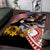 United States and American Samoa Together Area Rug Bald Eagle and Polynesian Traditional Culture with Plumeria